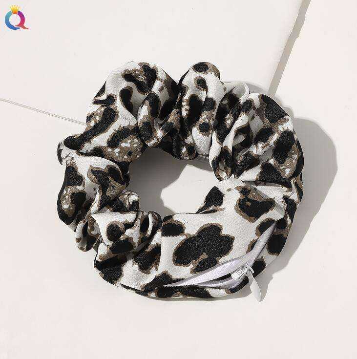 New Velvet Tencel Zipper Pocket Hairband Elastic  Accessories