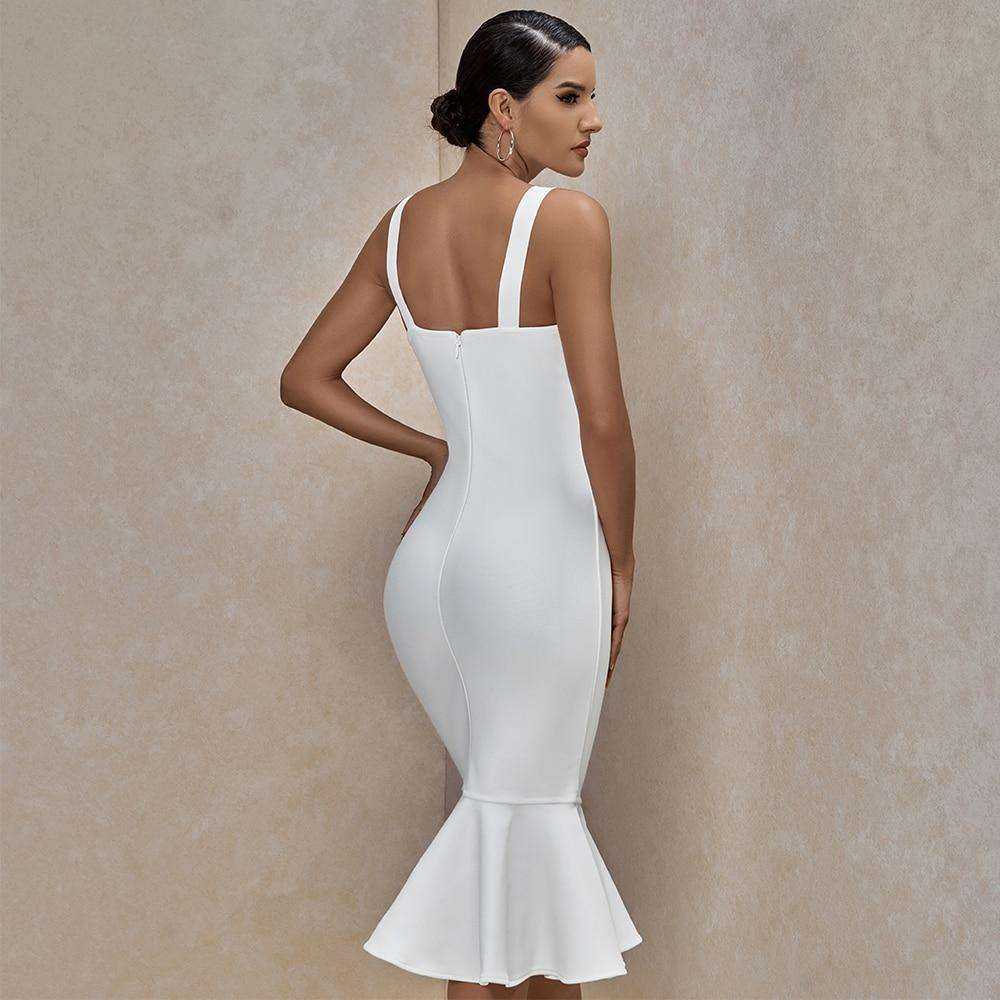 Beautiful Mermaid Bandage Bodycon V Neck Dress