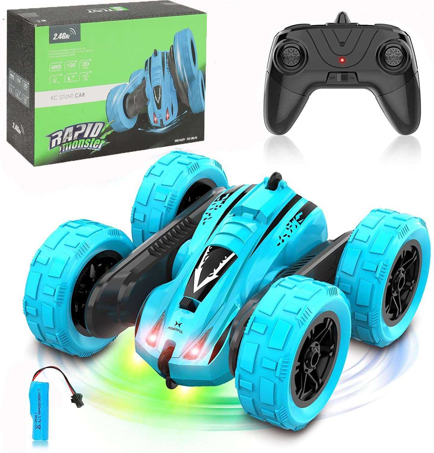 4WD 2.4G Radio Remote Control Double Side Stunt 360° Reversal Cars - AWAKENING AESTHETICS