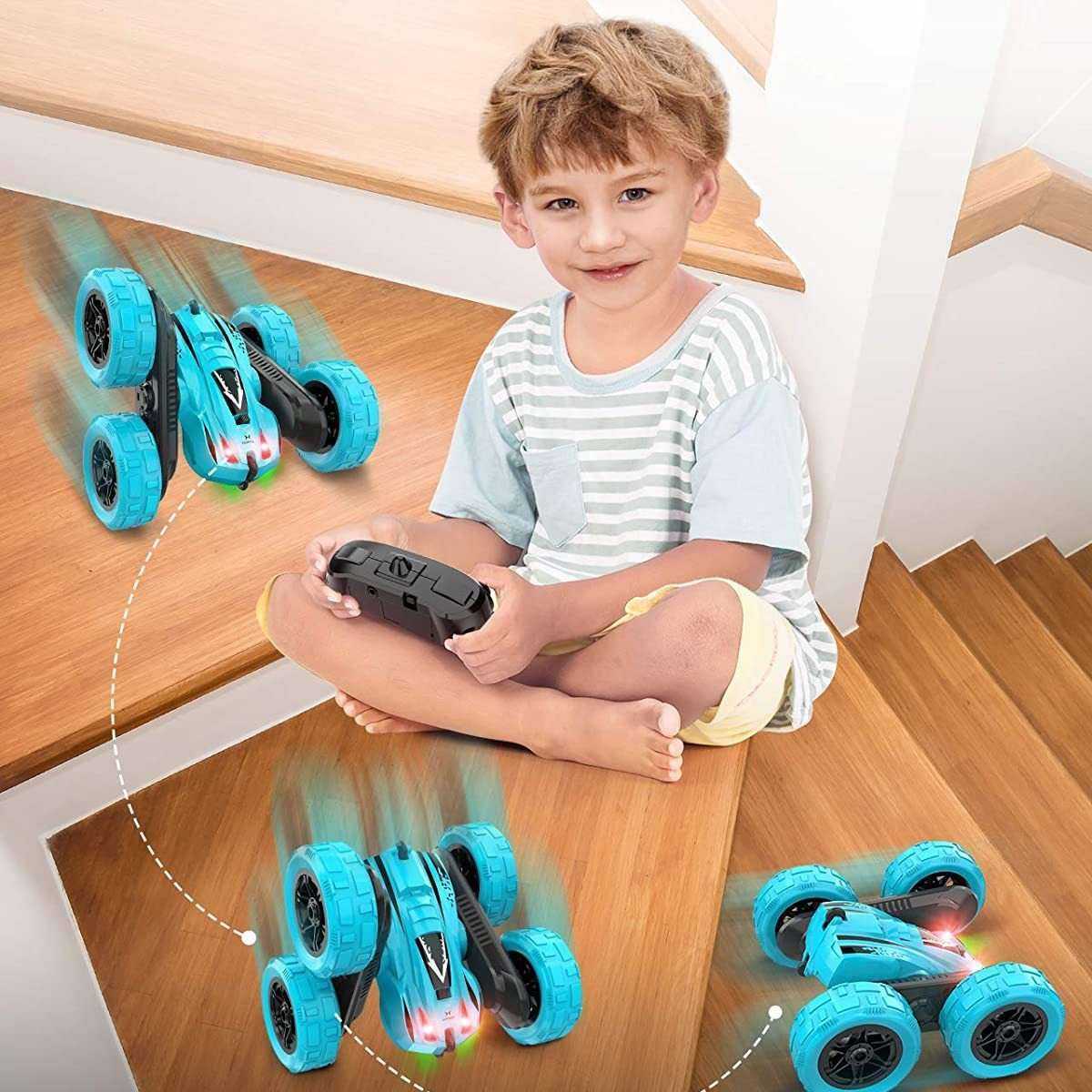 4WD 2.4G Radio Remote Control Double Side Stunt 360° Reversal Cars - AWAKENING AESTHETICS