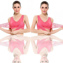 Wome Padded Lace Vest Seamless Sports Push Up Bra
