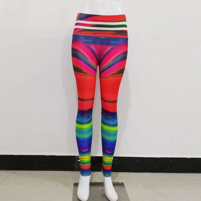 Women's Stretchy High Waist Printing Butt Lift Hip Push up Workout Fitness Leggings
