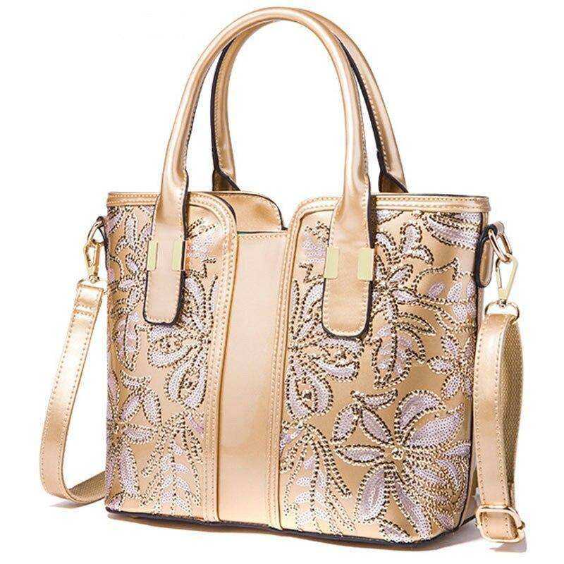 Luxury Fashion High Quality  Appliques Flower Women's Bag