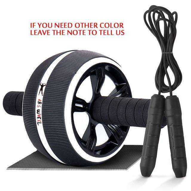 2 in 1 Ab Roller&Jump Rope No Noise for Arm Waist Leg Exercise Gym Fitness Equipment