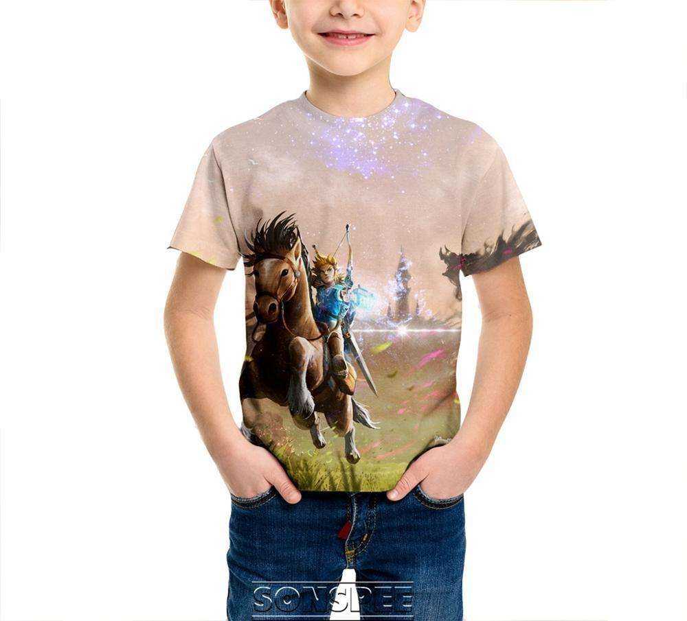 Legend of Zelda Breath of the Wild Kids Casual T-shirts Short