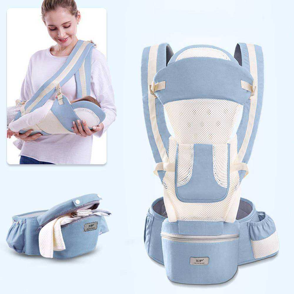 Aesthetic Ergonomic Hipseat Front Facing Kangaroo Wrap Baby Carrier