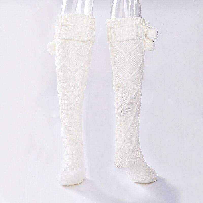 Sexy Women's Purple White Knit Winter Stockings
