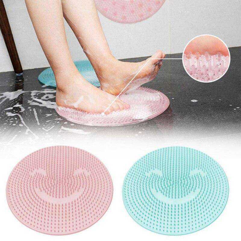 Silicone Bath Brush Massager Anti-Skid Pad Bath Mats