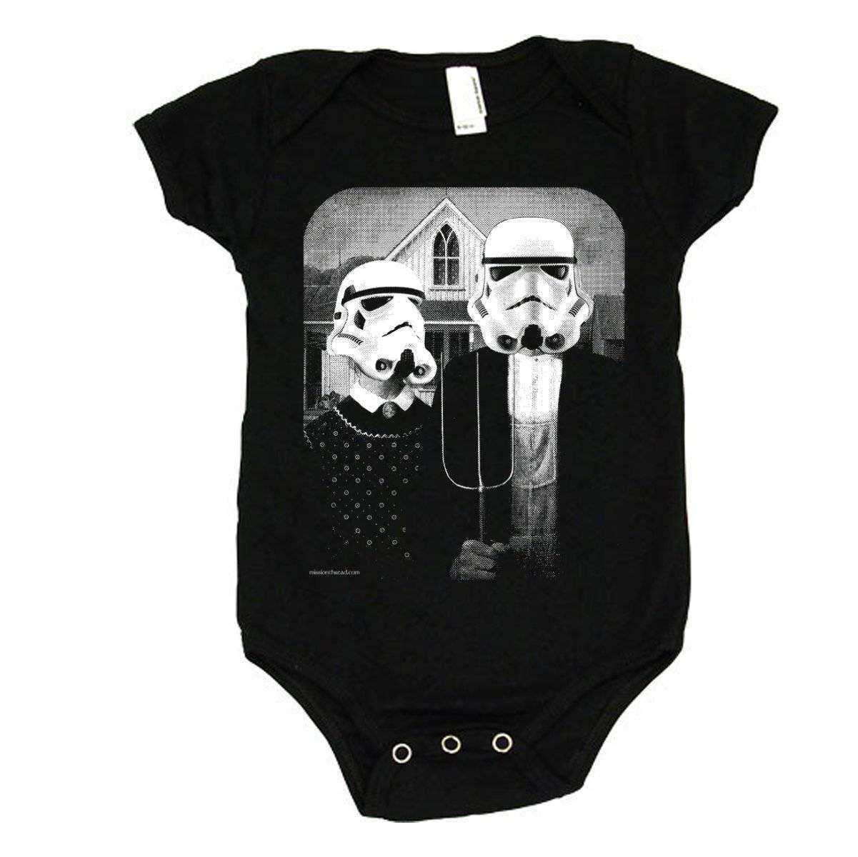 Star Wars American Gothic Baby Short Sleeve Jumpsuit Onesie