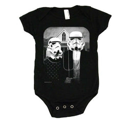 Star Wars American Gothic Baby Short Sleeve Jumpsuit Onesie