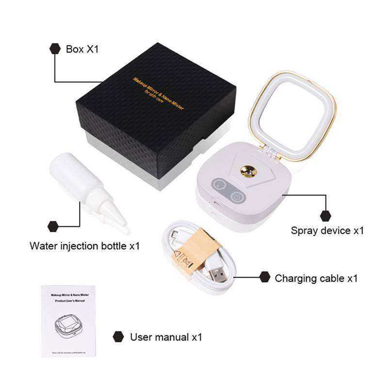 Facial Moisturizing Sprayer Makeup Mirror