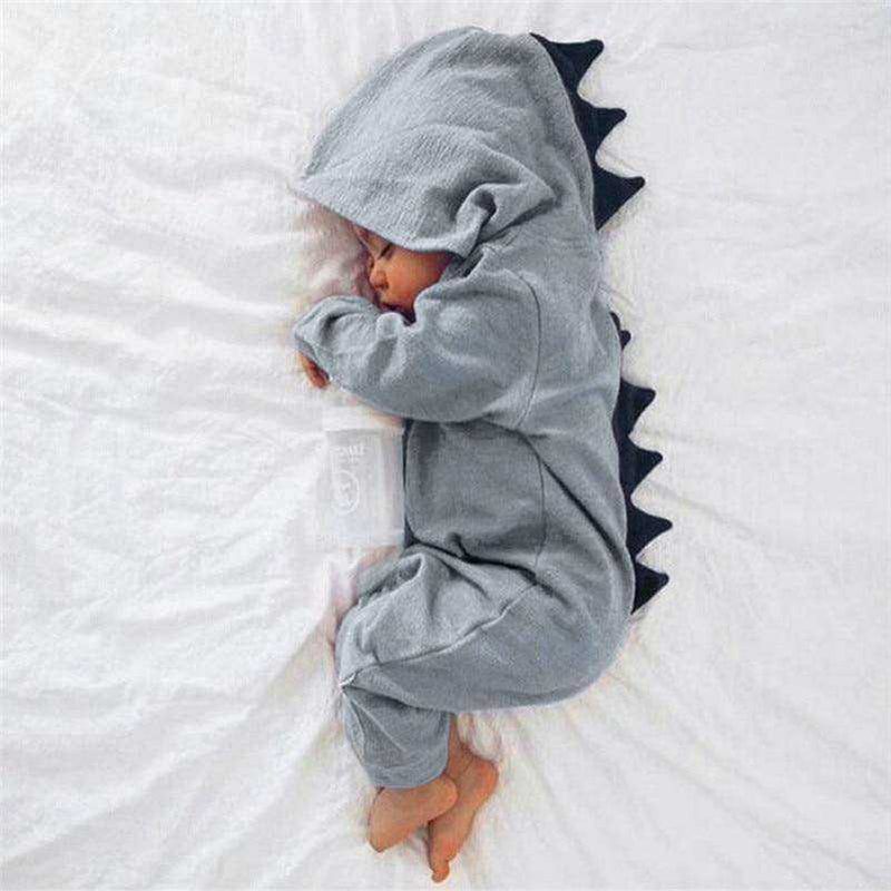 Newborn Dinosaur Onesie Hooded Romper Jumpsuit For Babies