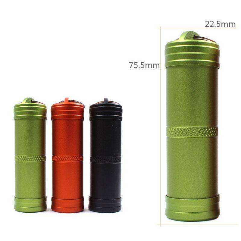 Waterproof Aluminum Alloy Medicine Sealed Can Bottles with Keychain