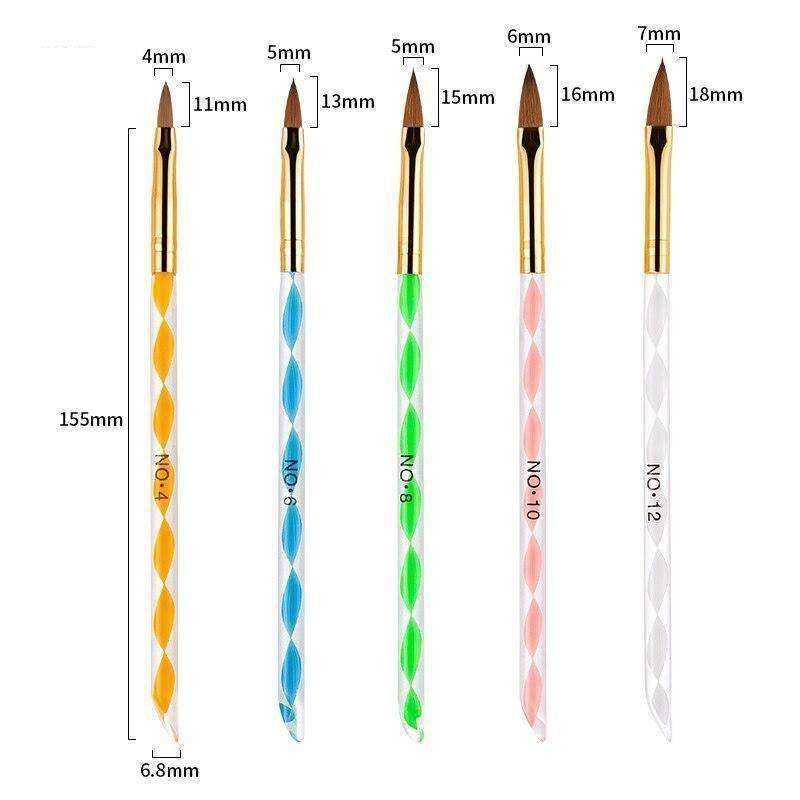 Aesthetic Nail Art Crystal Brush UV Gel Builder