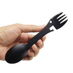 Multifunctional Stainless Steel Knife Fork Knife Spoon Bottle Can Opener Hiking Gear
