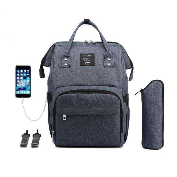 USB Design Waterproof Large Capacity Mummy Diaper Baby Care Pregnant Backpack