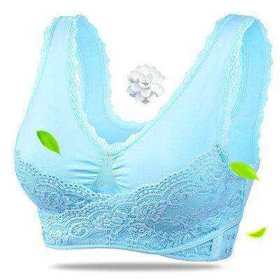 Wome Padded Lace Vest Seamless Sports Push Up Bra