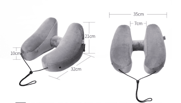 New H Shape Inflatable Travel Pillow Folding Lightweight Neck Pillow