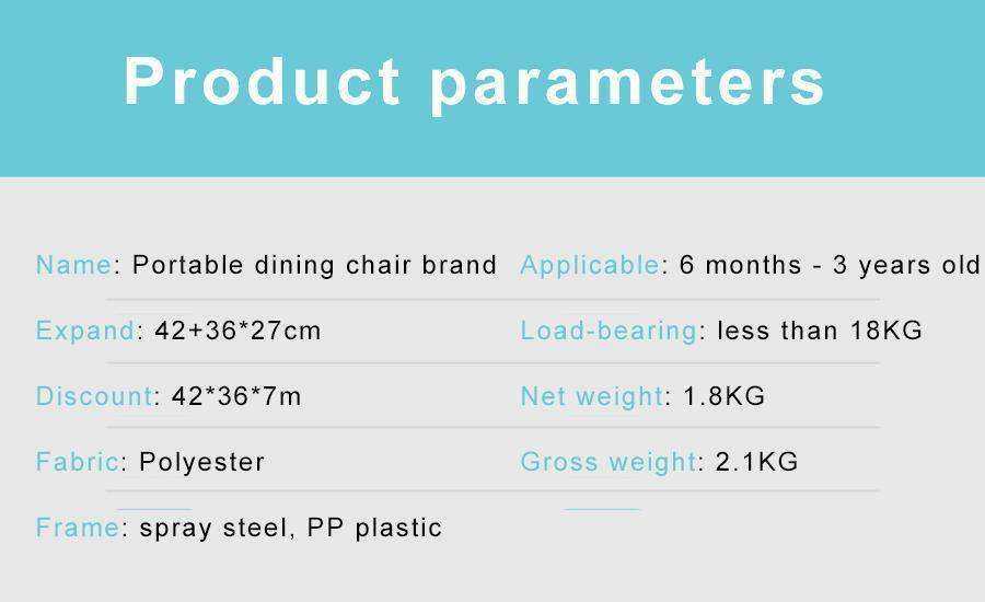 Portable Baby Dinning Foldable Safety Hook-on Chair Harness