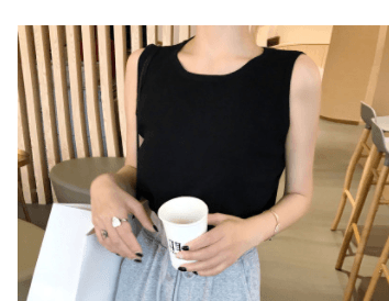 Women Skinny Tees O-Neck Casual Sleeveless
