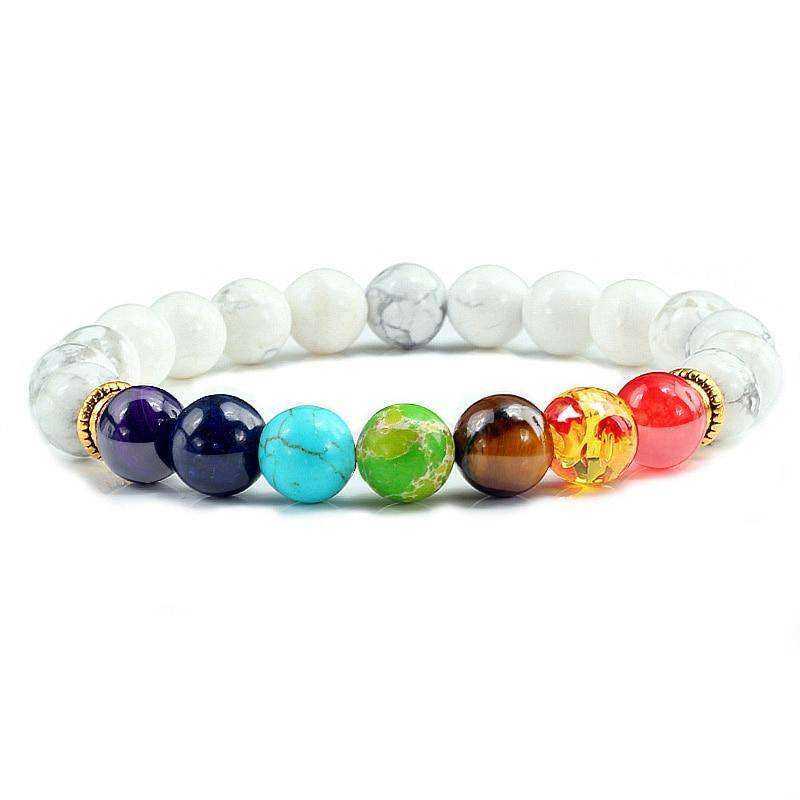 Natural Stone Tiger Eye 7 Chakra Bracelets