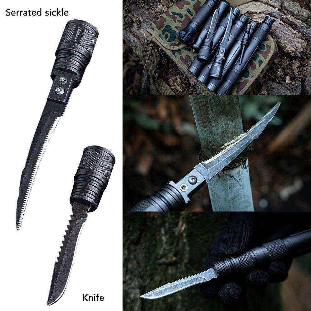 Multi-Functional  Aluminum Alloy Tactical Stick Trekking Pole