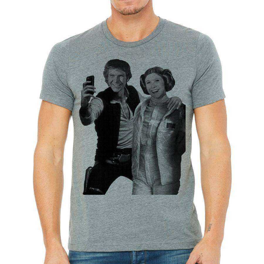 Star Wars Han and Leia Selfie Printed T-Shirt