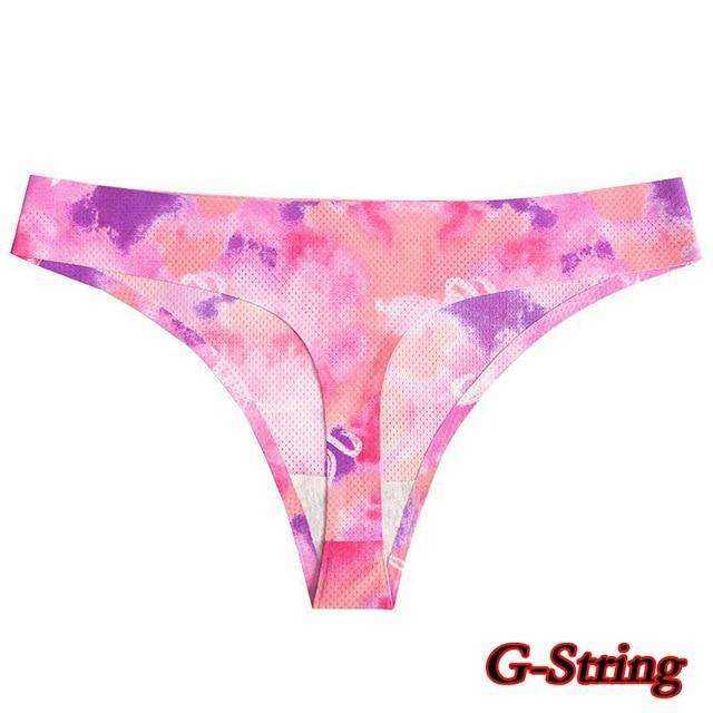 Sexy Seamless Flowers Print  Slip Breathable Underwear For Women