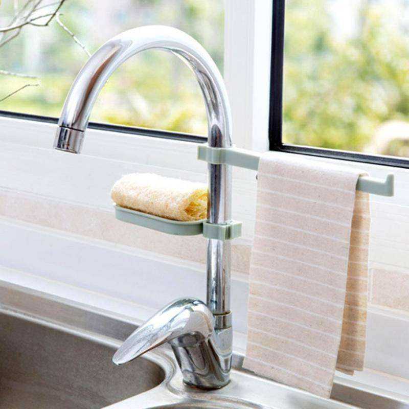 Aesthetic Cool Sink Hanging Storage Rack Holder Faucet Clip Shelf Drain