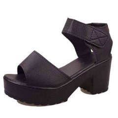 New Women's Open Toe Essential Sandals Thick Heel Platform