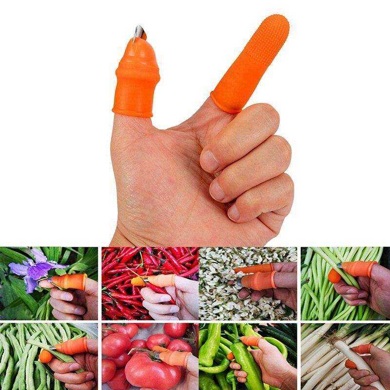 Silicone Thumb Knife Finger Protector Vegetable Harvester