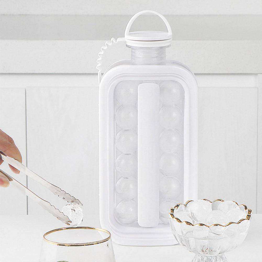 Folding Ice Ball Maker Kettle Flat Body Portable With Lid For Cold Drink