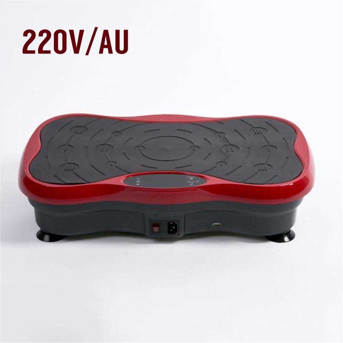 200KG/441LBS Exercise Fitness Vibration Machine Trainer Plate Platform with Resistance Bands 220V