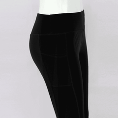 Elastic High Waist Push Up Leggings With Pocket