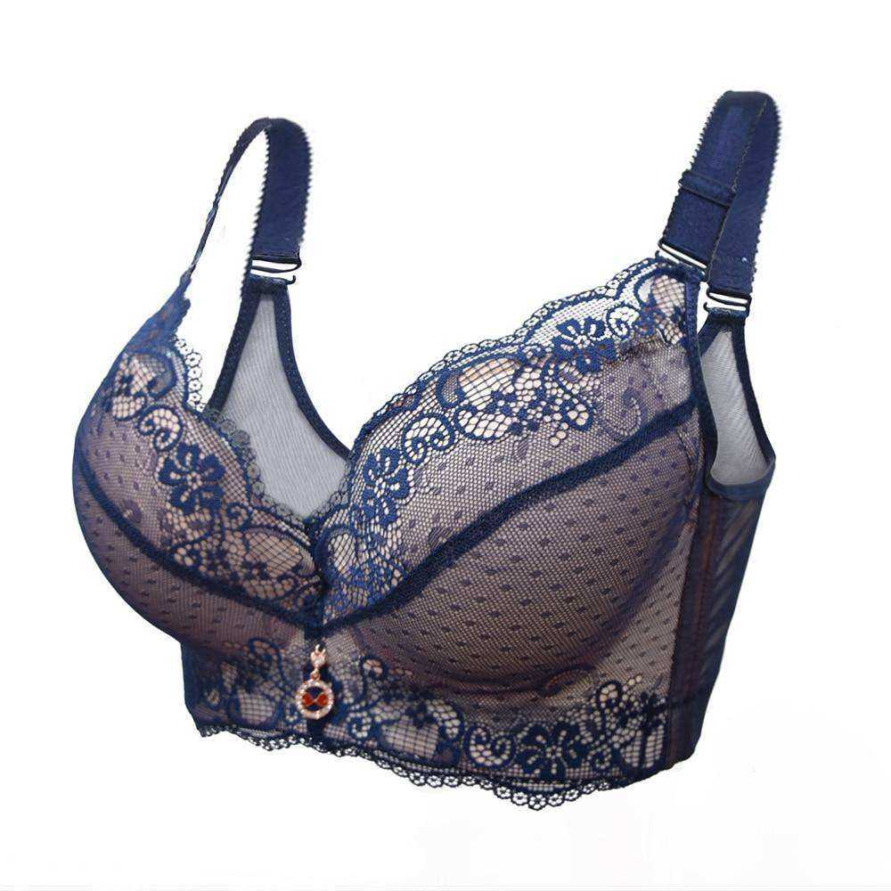 Women Lace Padded Push Up Bra Two Cup Underwire Brassiere