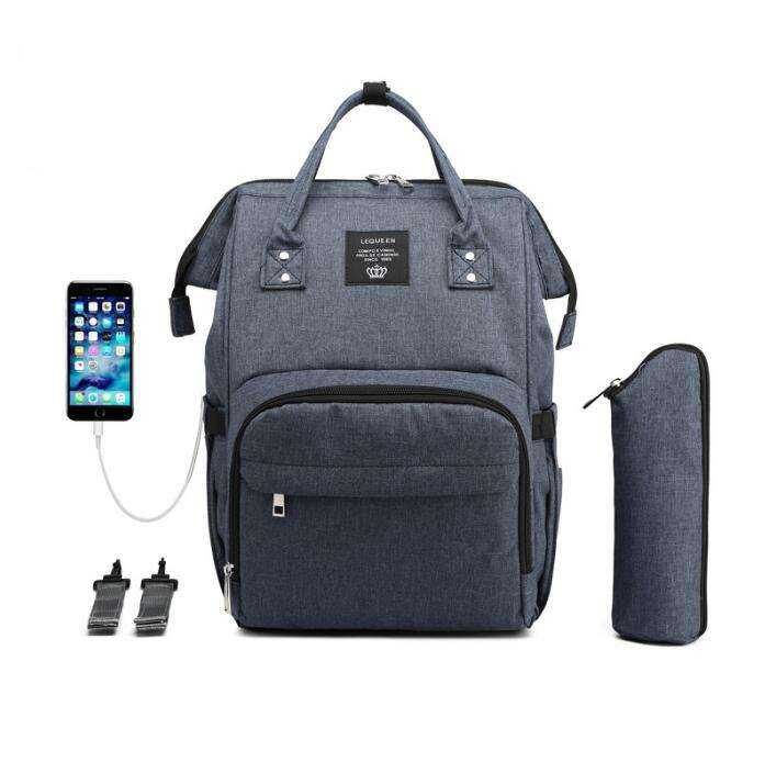 USB Design Waterproof Large Capacity Mummy Diaper Baby Care Pregnant Backpack