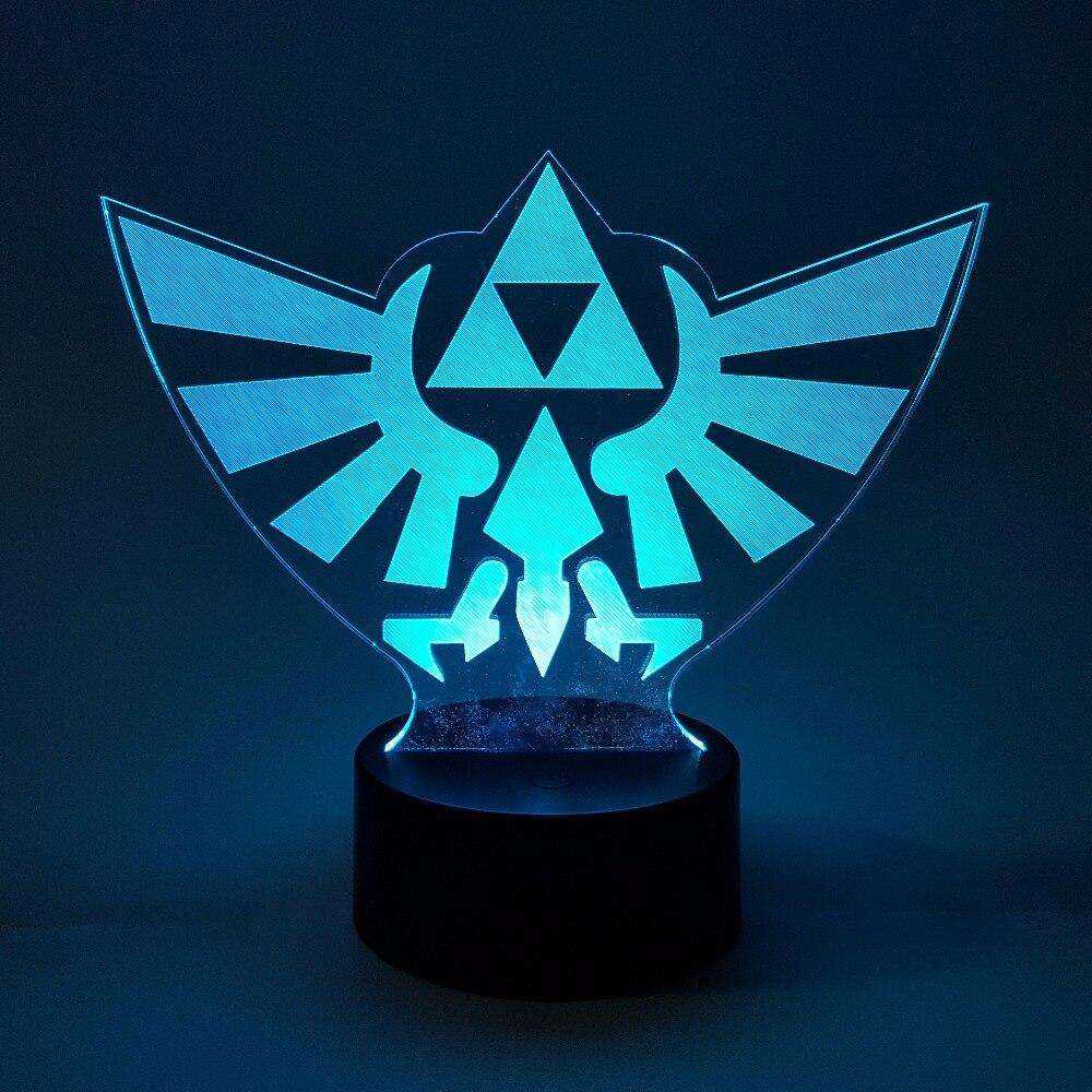 Zelda Visual Illusion LED 3D Nightlight RGB Color Changing Link Action