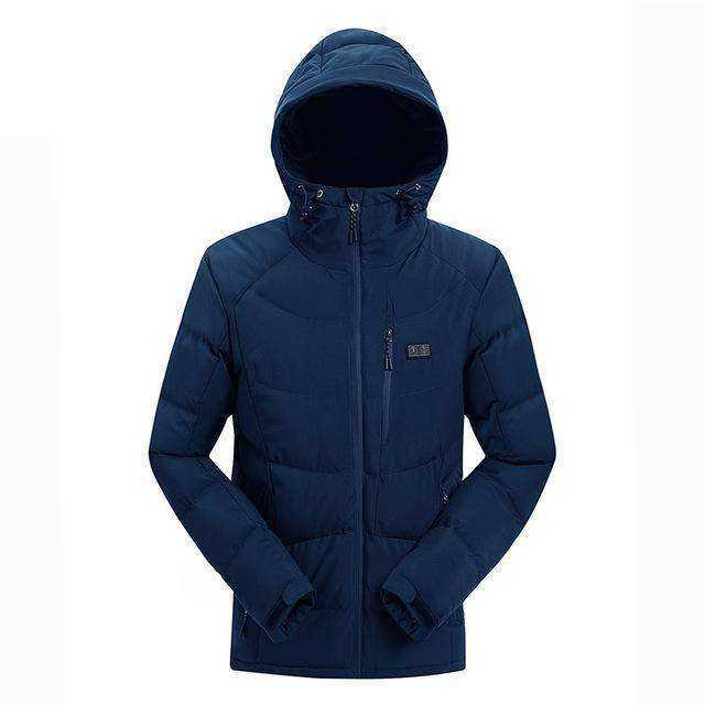New Winter Outdoor USB Infrared Heating Hooded Jacket For Men