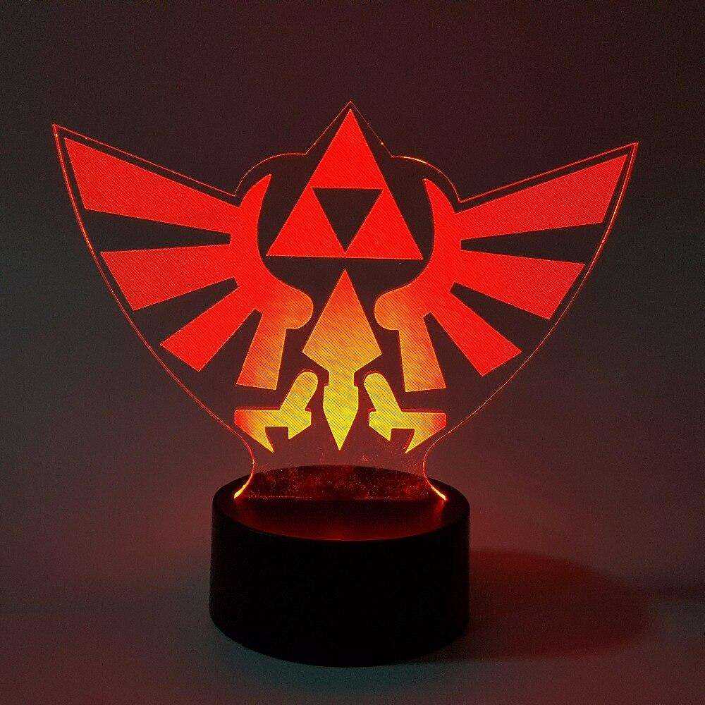 Zelda Visual Illusion LED 3D Nightlight RGB Color Changing Link Action