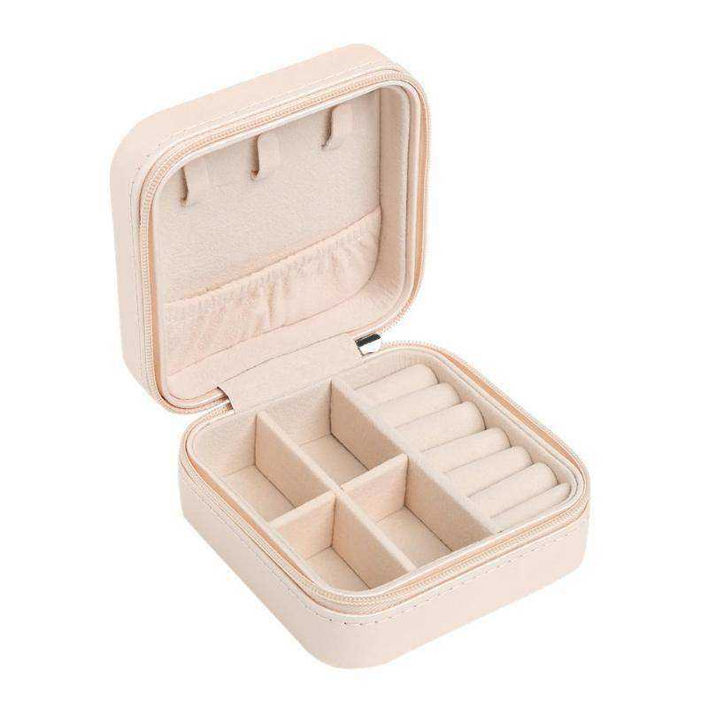 Portable Jewelry Box Storage Organizer Earring Holder
