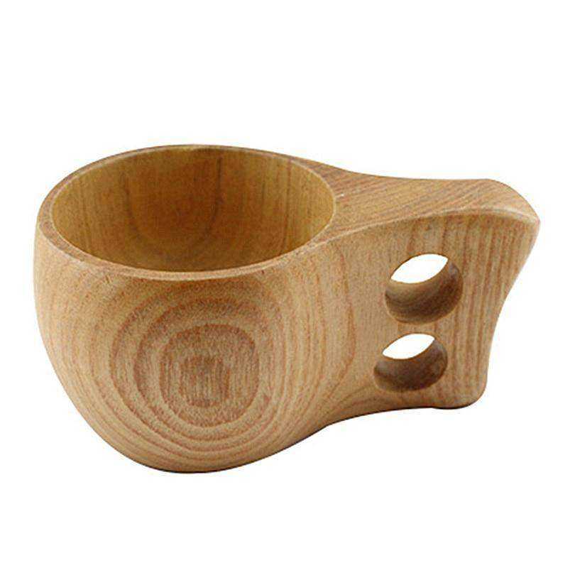 Aesthetic Portable Reusable Handmade Natural Spruce Wooden Cup
