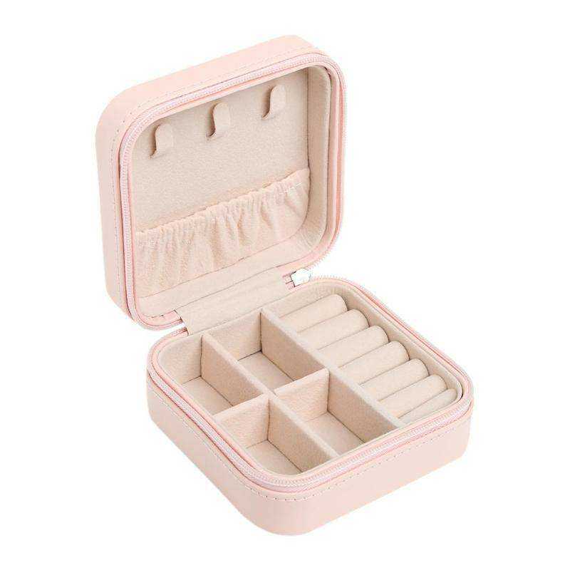 Portable Jewelry Box Storage Organizer Earring Holder