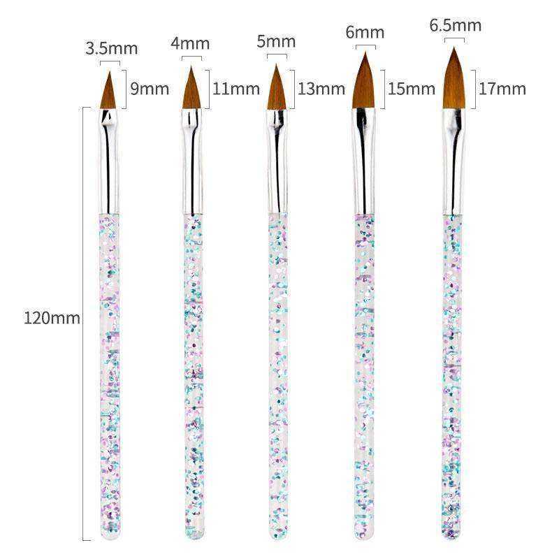 Aesthetic Nail Art Crystal Brush UV Gel Builder
