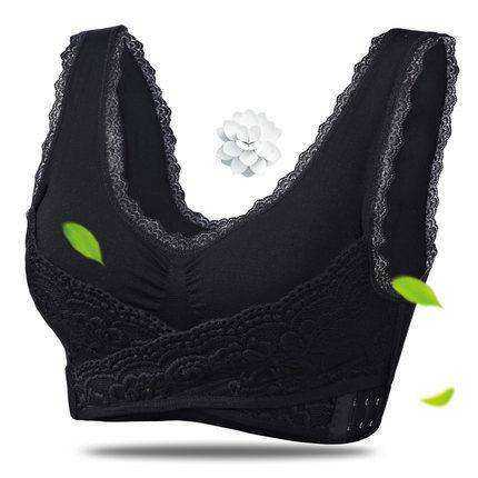 Wome Padded Lace Vest Seamless Sports Push Up Bra