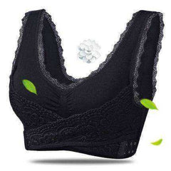 Wome Padded Lace Vest Seamless Sports Push Up Bra