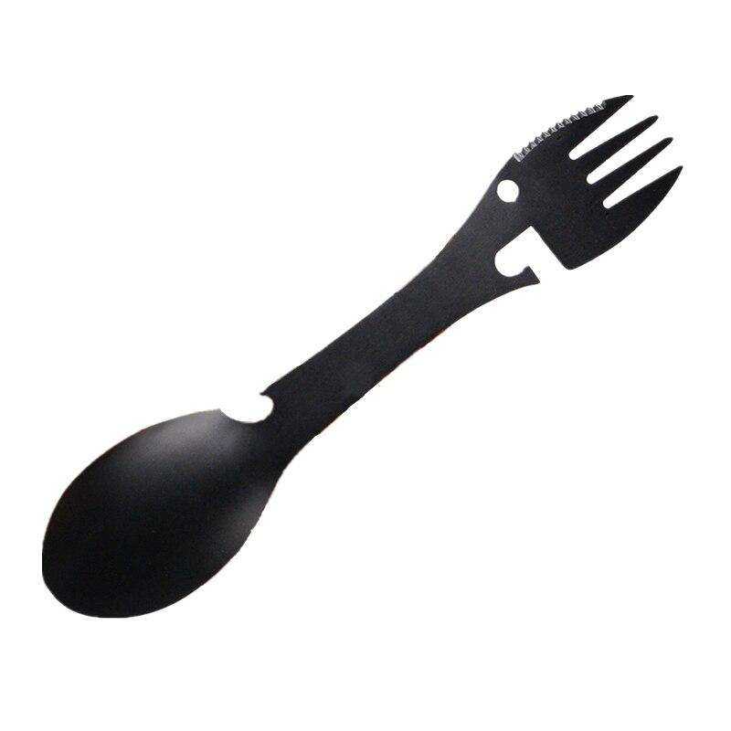 Multifunctional Stainless Steel Knife Fork Knife Spoon Bottle Can Opener Hiking Gear
