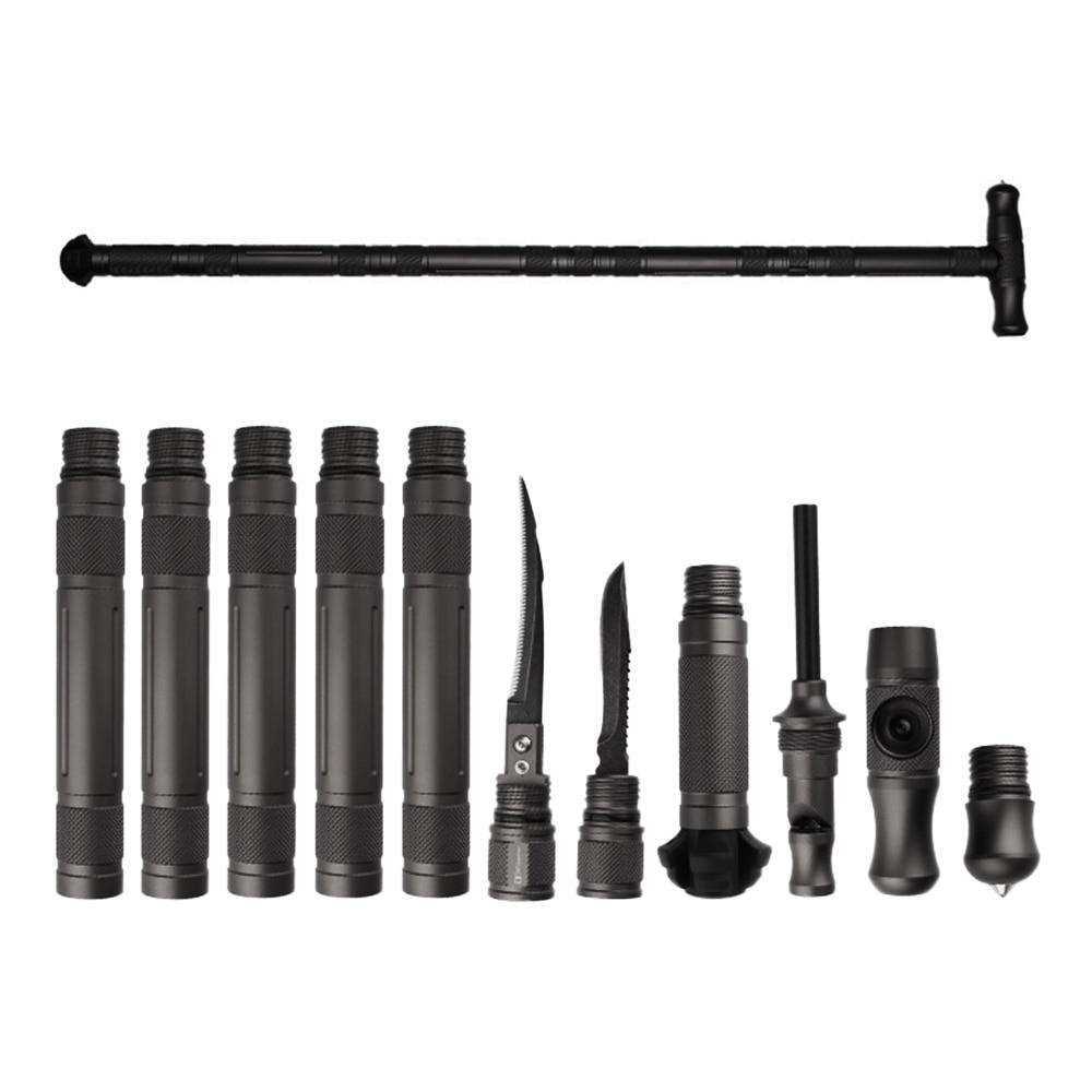 Multi-Functional  Aluminum Alloy Tactical Stick Trekking Pole