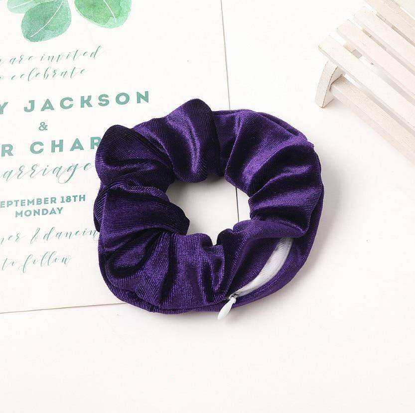 New Korea 2020 Fashion Girls Zipper Headwear Ponytail Holders Hair Accessories