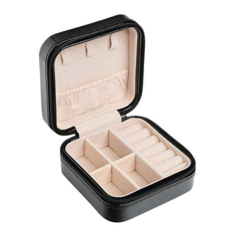 Portable Jewelry Box Storage Organizer Earring Holder