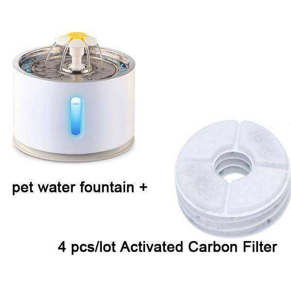 2.4L Automatic Water Fountain LED Electric Mute Drinking Pet Bowl Dispenser
